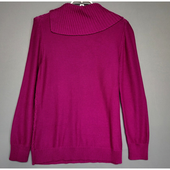 Coldwater Creek Sweater Womens Small Knit Pullover Cowl Neck Retro Winter Preppy - Picture 11 of 12